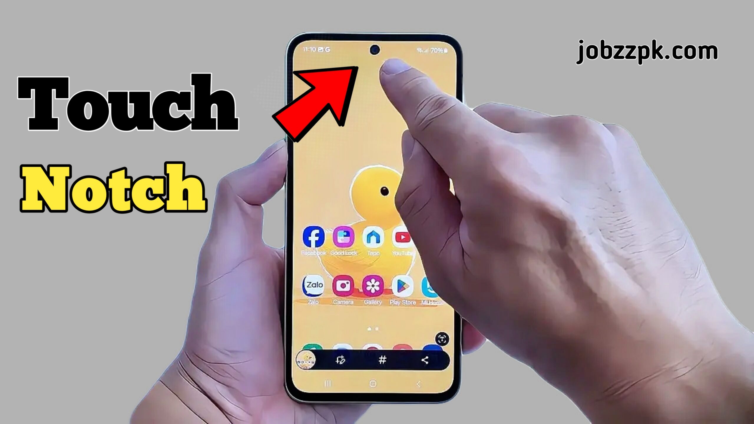 Action Notch – Touch the Front Camera to Trigger Any Action